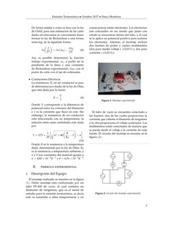 Emisión Termoiónica • Octubre 2017 • Física Moderna
De forma similar a como se hizo con la ley
de Child, para una estimación