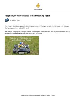 Wifi Video Streaming Robot with Raspberry Pi | PDF | Raspberry Pi ...