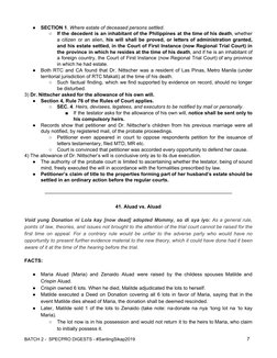 ●
SECTION 1​. ​Where estate of deceased persons settled.  
○
If the decedent is an inhabitant of the Philippines at the tim
