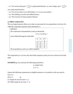 ~ n1: ‘Tt is not true that p(x) = x−1
x+2  is a polynomial function’, or, more simply, ‘p(x) = x−1
x+2 is 
not a polynomial f