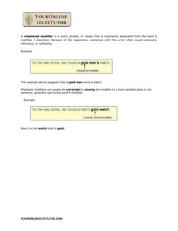 Understanding Modifiers: Errors & Corrections | PDF | Phrase | Clause