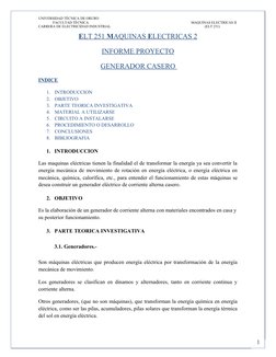 1
UNIVERSIDAD TÉCNICA DE ORURO
                FACULTAD TÉCNICA
      
MAQUINAS ELECTRICAS II
CARRERA DE ELECTRICIDAD INDUSTR