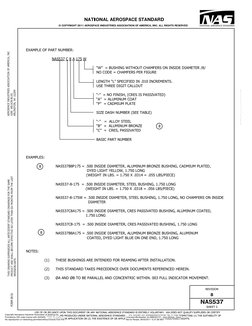 NATIONAL AEROSPACE STANDARD 
© COPYRIGHT 2011 AEROSPACE INDUSTRIES ASSOCIATION OF AMERICA, INC. ALL RIGHTS RESERVED 
USE OF O