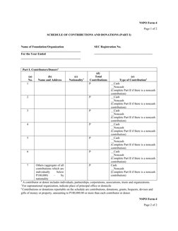 Annex 68-C Schedules For Non-Stock, Non-Profit Organizations NSPO Form ...