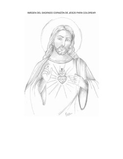  
IMÁGEN DEL SAGRADO CORAZÓN DE JESÚS PARA COLOREAR 
 
