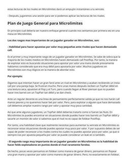 estas lecturas de los rivales en Microlimites dará un empujón instantáneo a tu winrate.
- Después, jugaremos una sesión para