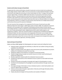 Context and the Basic Concepts of Social Work
To appreciate the context and the basic concept of social work, one has to look