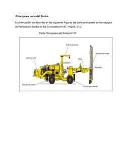 Principales parte del Simba.
A continuación se describe en las siguiente Figuras las parte principales de los equipos
de Per