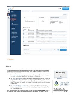 In This Section ...
 
Home
 
The Homepage provides you with all of the tools you need to get started designing projects and