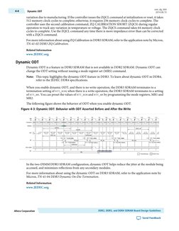 variation due to manufacturing. If the controller issues the ZQCL command at initialization or reset, it takes
512 memory clo