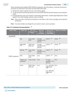 When interfacing with multiple DDR2 SDRAM components where the address, command, and memory
clock pins are connected to more