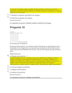 Al priorizar los riesgos surgen aquéllos de baja prioridad, incluidos en la lista de 
supervisión, dentro del proceso Realiza