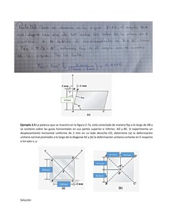 Ejemplo 2.4 La palanca que se muestra en la figura 2-7a, está conectada de manera fija a lo largo de AB y 
se sostiene sobr