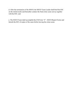 Soco Examples SOCO Team Composition and Roles | PDF | Crime Scene | Forensic Science