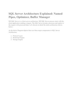 SQL Server Architecture Overview | PDF | Microsoft Sql Server | Cache ...