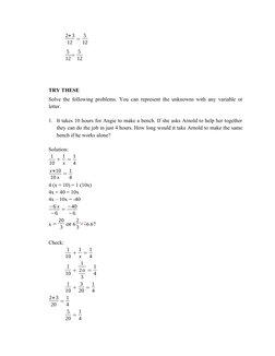 Solving Work Rate Problems | PDF | Equations | Mathematical Concepts