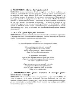 2.- MEDITACIÓN: ¿Qué me dice? ¿Qué nos dice? 
Indicación: Leemos  nuevamente  el  texto  evangélico  y  en  silencio  meditem