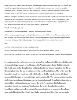 I drew a deep breath: ‘OK Jack, if that did happen, and we ended up in the water, what should I do?’ Jack paused. ‘Well,’ 
he