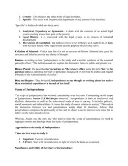 1. Generic– This includes the entire body of legal doctrines.
2. Specific– This deals with the particular department or any p