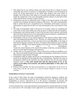 1. This subject has its own intrinsic interest and value because this is a subject of serious
scholarship and research; resea