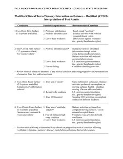 CTSIB Balance Test Interpretation Guide | PDF | Balance (Ability ...
