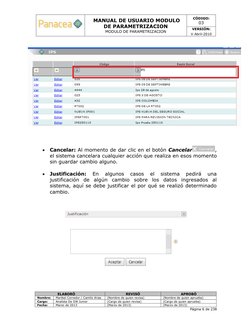 MANUAL DE USUARIO MODULO 
DE PARAMETRIZACION 
MODULO DE PARAMETRIZACION 
CÓDIGO: 
03 
VERSIÓN: 
V Abril-2010 
 
 
ELABORÓ