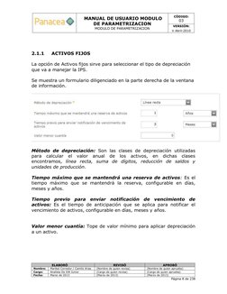 MANUAL DE USUARIO MODULO 
DE PARAMETRIZACION 
MODULO DE PARAMETRIZACION 
CÓDIGO: 
03 
VERSIÓN: 
V Abril-2010 
 
 
ELABORÓ