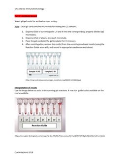 Gel Card Method for Blood Grouping | PDF | Blood Type | Serology