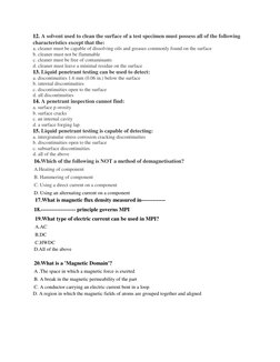 NDT Exam Practice Questions and Answers | PDF | Nondestructive Testing ...