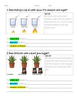 Name:                                                  Period:                 Date 
 
1. Does heating a cup of water allow i