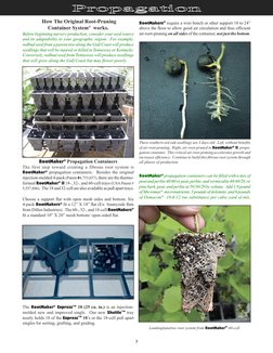 RootMakers® require a wire bench or other support 18 to 24”
above the floor to allow good air circulation and thus efficient