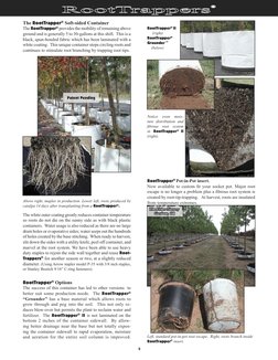 RootTrapper® II
(right)
RootTrapper®
Grounder ™
(below)
Above right, maples in production. Lower left, roots pro