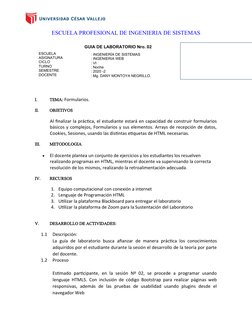 ESCUELA PROFESIONAL DE INGENIERIA DE SISTEMAS
I.
TEMA: Formularios.
II.
OBJETIVOS
  
Al finalizar la práctica, el estudiante