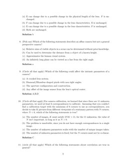 (a) E can change due to a possible change in the physical length of the lens. F is un-
changed.
(b) F can change due to a pos