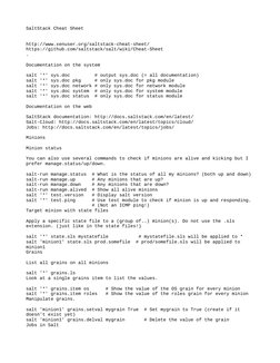 SaltStack Command Cheat Sheet | PDF | Hypertext Transfer Protocol ...