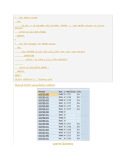ALV Factory Method in SAP ABAP Guide | PDF | Method (Computer ...