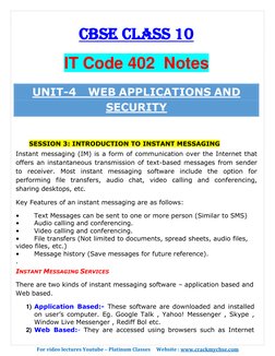Instant Messaging Overview for Class 10 | PDF | Instant Messaging | Blog