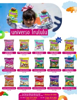 1 Bolsa: $1.500 
Cod. TSSU
Cod. TSU, Cod. TSGA, Cod. TSO, Cod. TSFR
Cod. TSA, Cod. TSS, Cod. TSFE, Cod. TSG
Cod. TSC, Cod. TS