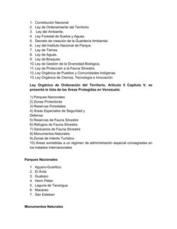 Zonas de Protección Ambiental en Venezuela | PDF | Venezuela | Entorno ...
