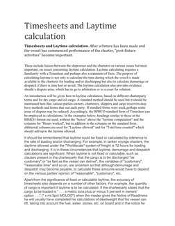 Efficient Laytime Calculation Guide | PDF | Water Transport | Shipping