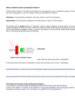 What is Bullish Harami Candlestick Pattern?
For this pattern to formed it is very important that:
a.The open price of the Day