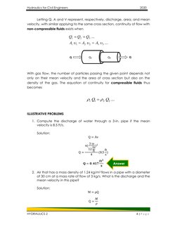 Discharge and Flow Rate in Hydraulics | PDF | Fluid Dynamics ...