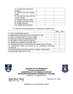 4. Correct arm and hand 
position.
5. Feet on the floor slightly 
apart.
6. Keying each key with the 
correct finger,
7. Keep