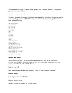 Fastboot Commands Guide for Android | PDF | Booting | Android ...