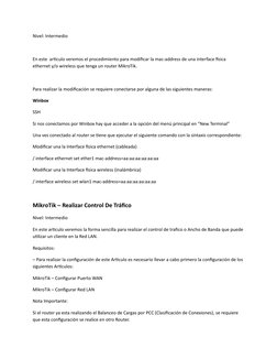 Nivel: Intermedio
En este  articulo veremos el procedimiento para modificar la mac-address de una interface física 
ethernet