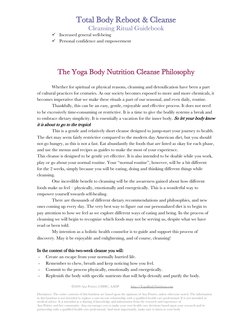 Total Body Reboot & Cleanse
Cleansing Ritual Guidebook
ü
Increased general well-being
ü
Personal confidence and empowerment