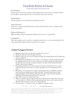 Total Body Reboot & Cleanse
Cleansing Ritual Guidebook
Eye Problems?
Conjunctivitis, lots of mucus, itching, macular degenera