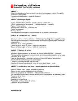 UNIDAD I-
Acuerdo pedagógico (conocimiento del programa, metodología a emplear, formas de 
evaluación y bibliografía).