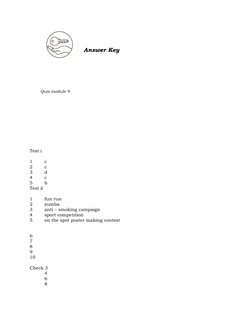 Module 9 Quiz and Test Answer Key | PDF