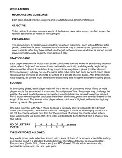 Word Factory Example Word Factory Game Mechanics and Scoring | PDF | Language Mechanics | Syntax